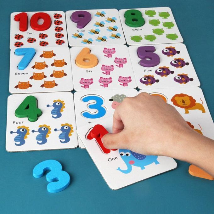 Wooden Spelling Words Numbers Two In One Kids Alphanumeric-