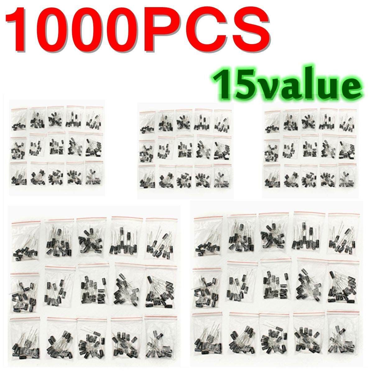 （0.1uF - 220uF） Newest 200 Pcs 15 Values Electrolytic Capacitor Assortment Kit