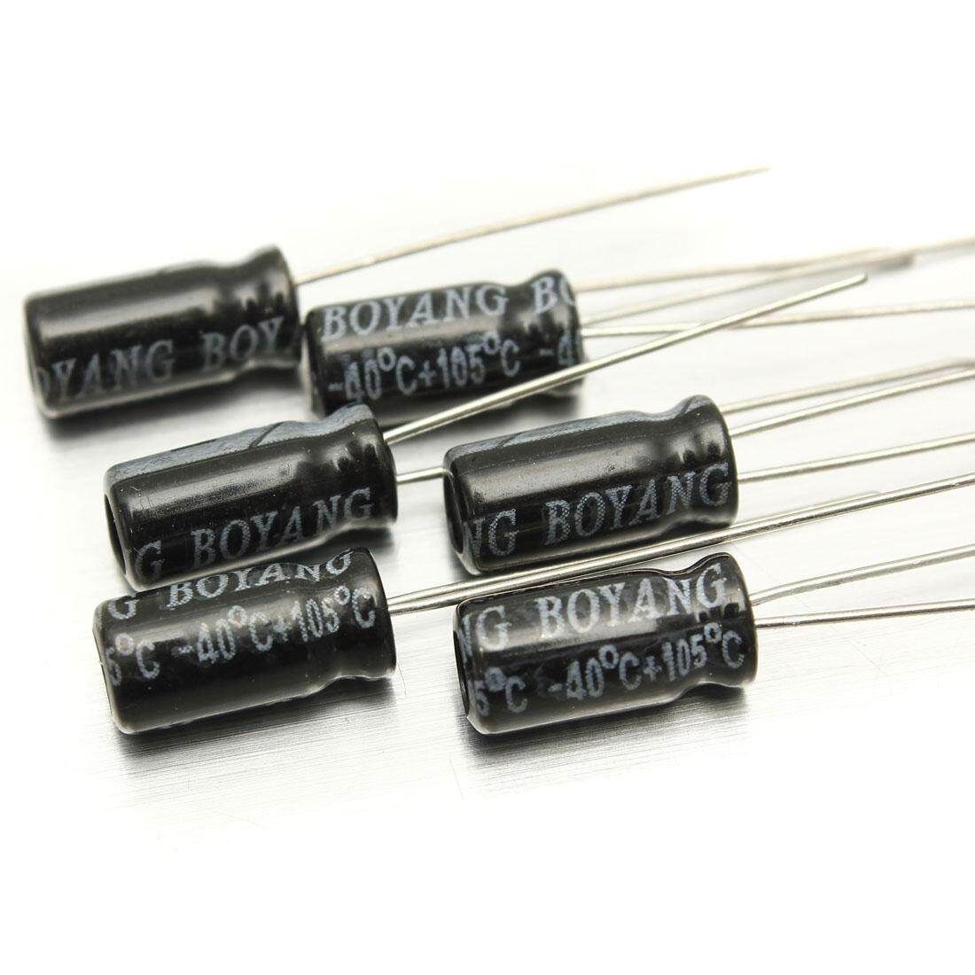 （0.1uF - 220uF） Newest 200 Pcs 15 Values Electrolytic Capacitor Assortment Kit