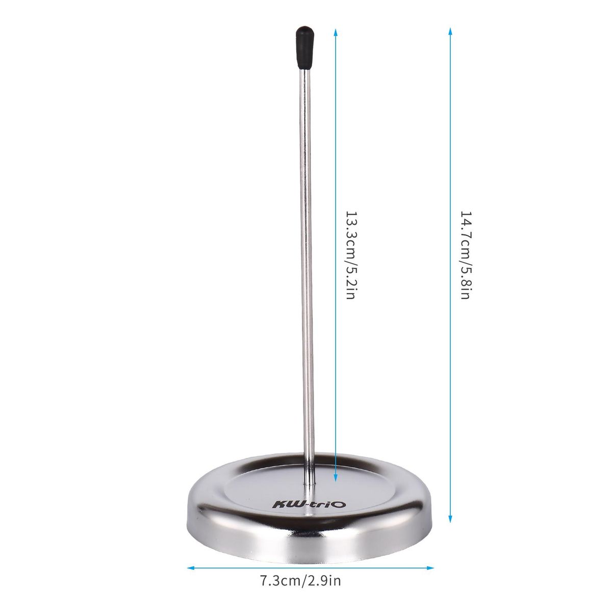 KW-trio All Metal Straight Rod Desk Receipt Holder Spike Stick Bill Notes Paper Memo Fork Check Spindle Restaurant Ticket Holder with Protective Cover
