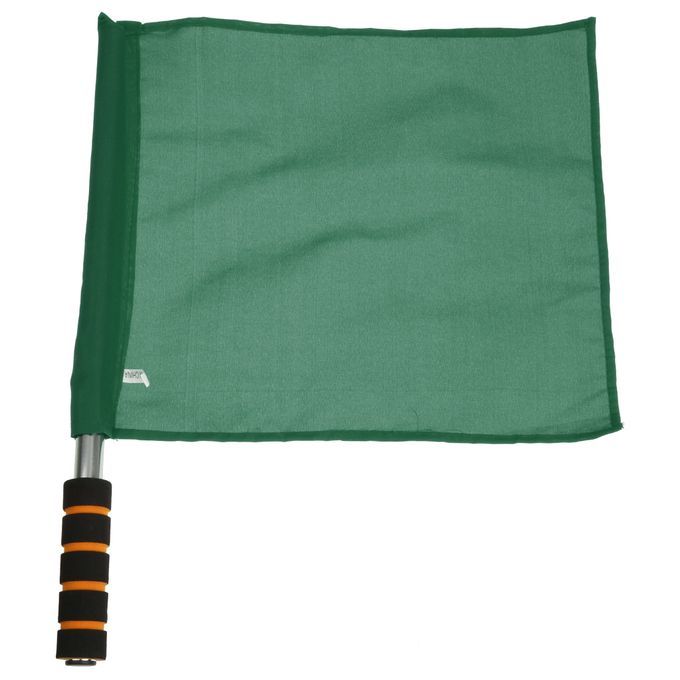 Referee Football Soccer Hocky Lineman Flag Hand Flag Competition Green