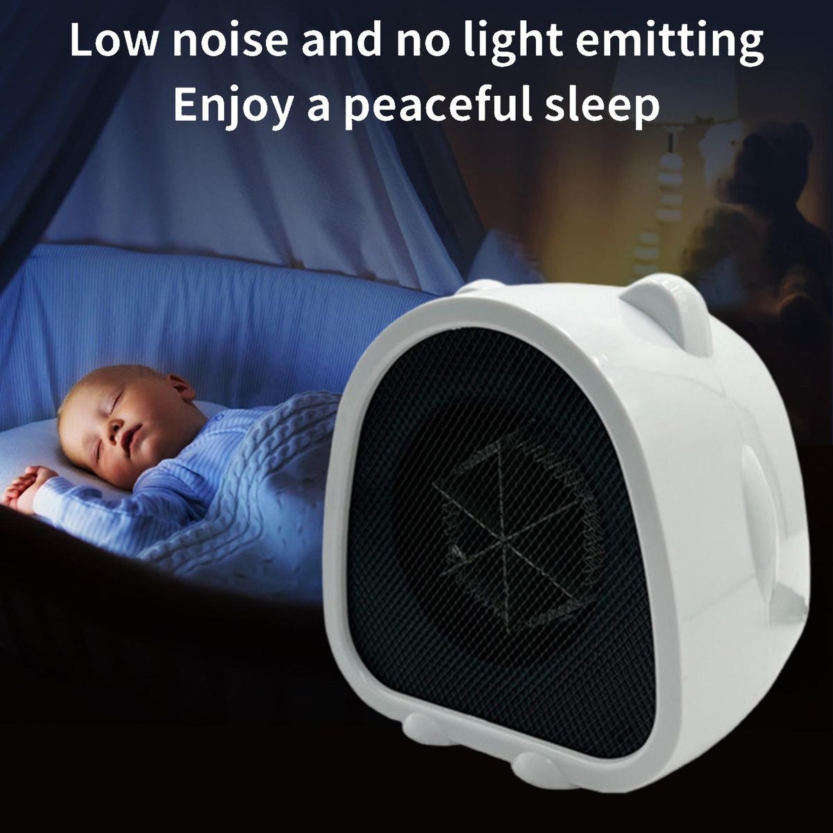 1 Set Mini Heater Air Convection Space Heater White