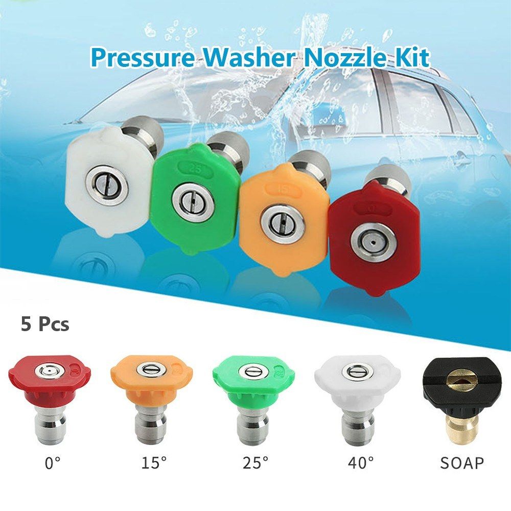 5 Pcs Pressure Washer Nozzle Tips Washer Sprayer Nozzle Tip