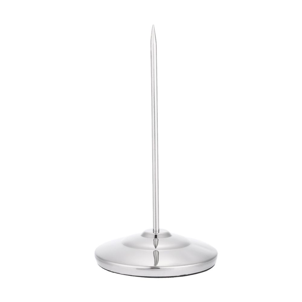 Stainless Steel Straight Rod Paper Memo Holder Bill Fork
