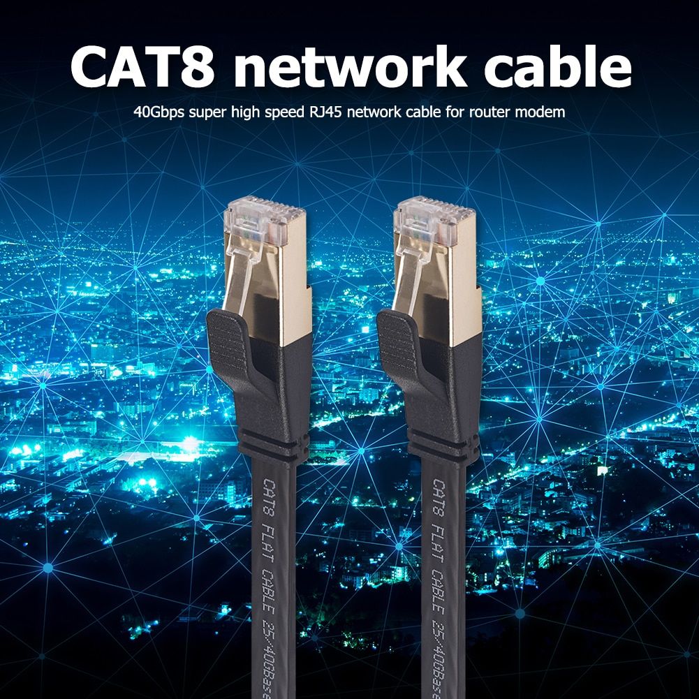 Cat8 Ethernet Cable LAN Patch Cord SFTP 40Gbps Cat 8 RJ45