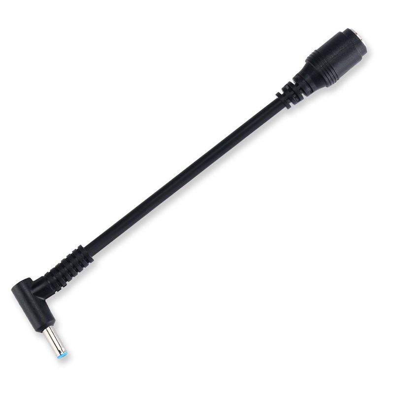7.4x5.0mm To 4.5x3.0mm Tip DC Power Adapter Charger Connector For HP Laptop Stream Spectre Pavilion Envy Elitebook Split Chrome-elbow