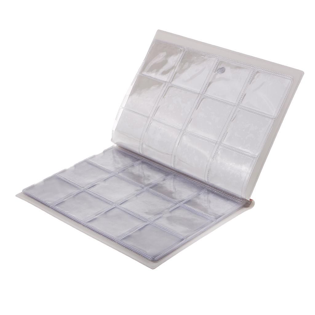 120 Pieces 12 Grids 10 Pages Coins Storage Album Coin Collecting Brown