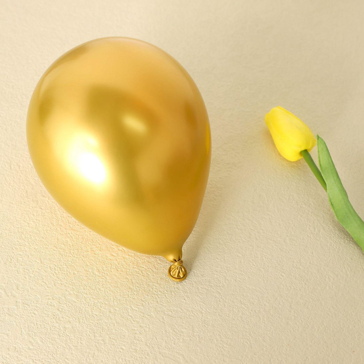 100Pcs Gold Metallic Chrome Latex Balloons, 5Inch Round