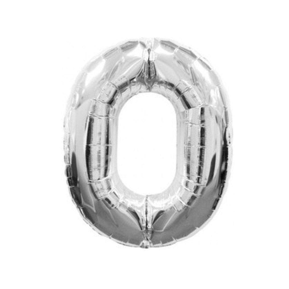 32'' Silver Foil Balloons Number 0 To 9 Wedding Birthday Party Decoration Helium Antique White