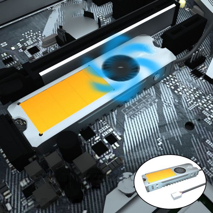 M.2 2280 SSD Heat Sink Aluminum Alloy High Performance Professional