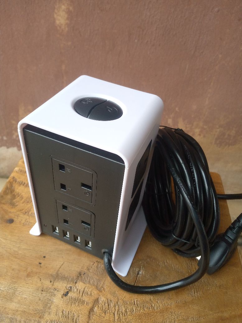Vertical Multi Protection  Socket With USB 4 Port