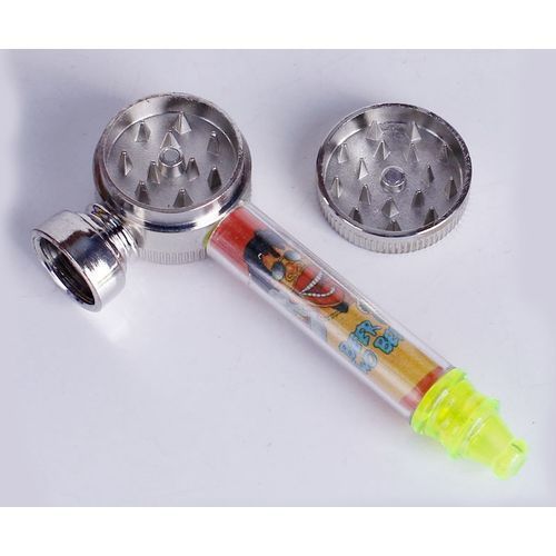 Smoking Pipe With Metal Grinder And Weed Crusher