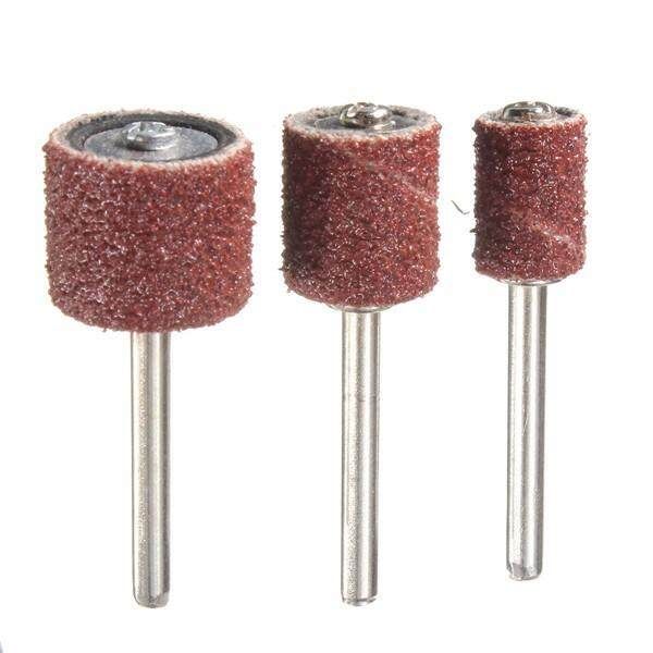 102Pcs 80Grit Sanding Drum Sleeves Drum Mandrel 1/2'' 3/8'' 1/4” For Rotary Tool