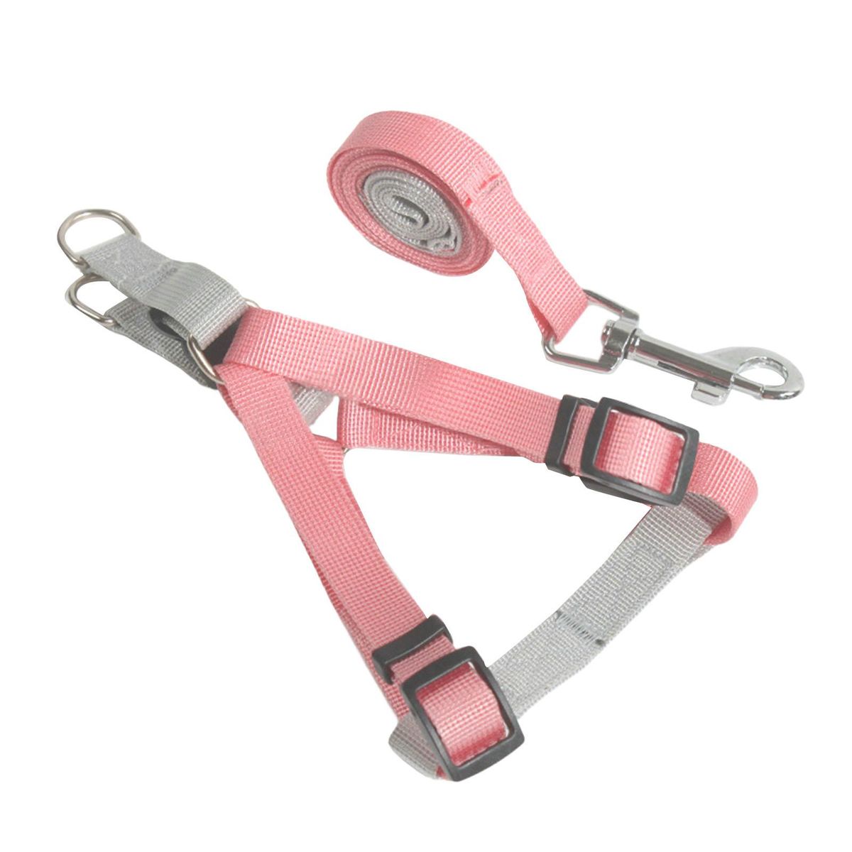 1 Set Dog Leash Anti-choking Pet Traction Rope Pink