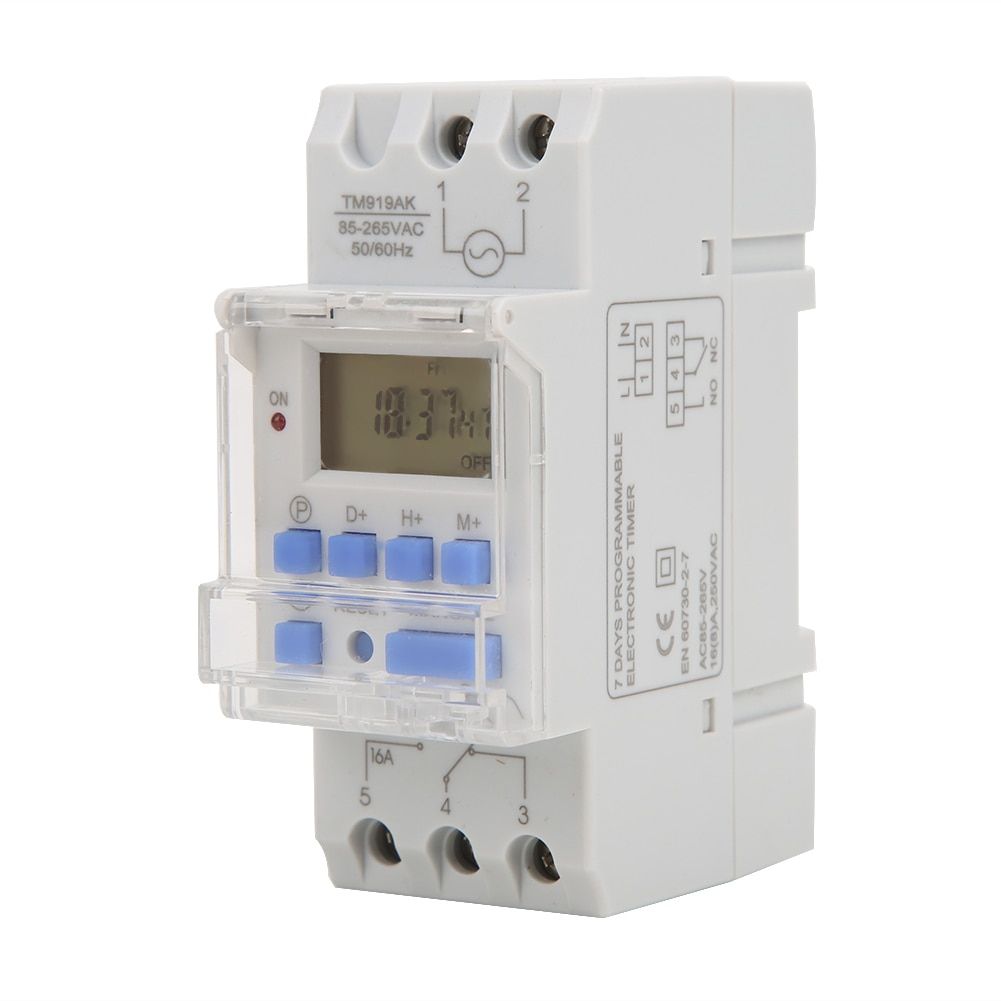 85-265v Ac 16a Weekly 12/24hrs Timer Switch Lcd On Off Time