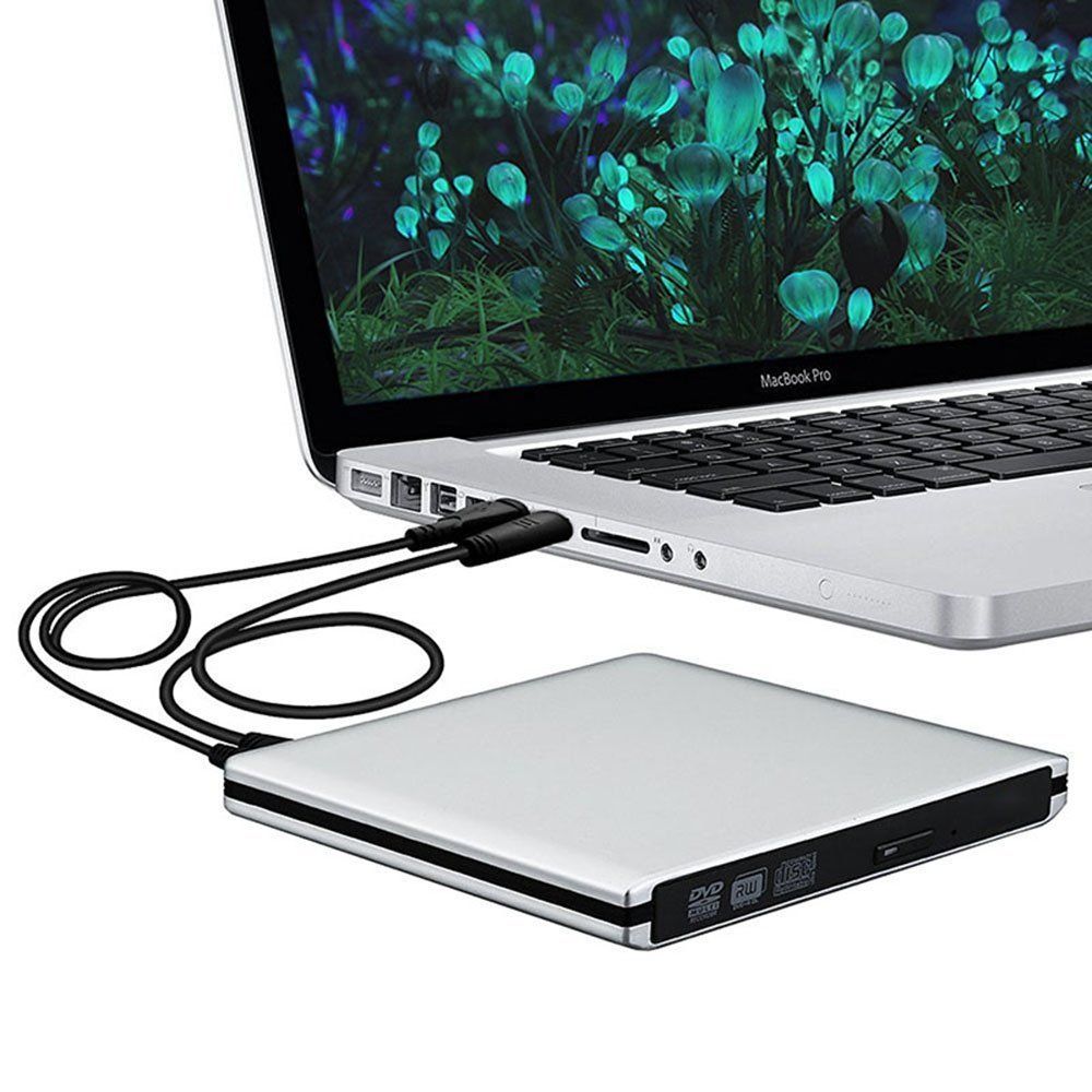 Compact Slim External USB 3.0 Laptop PC Drive DVD RW CD Writer Burner Recorder Slot Load Reader Player Optical Drive