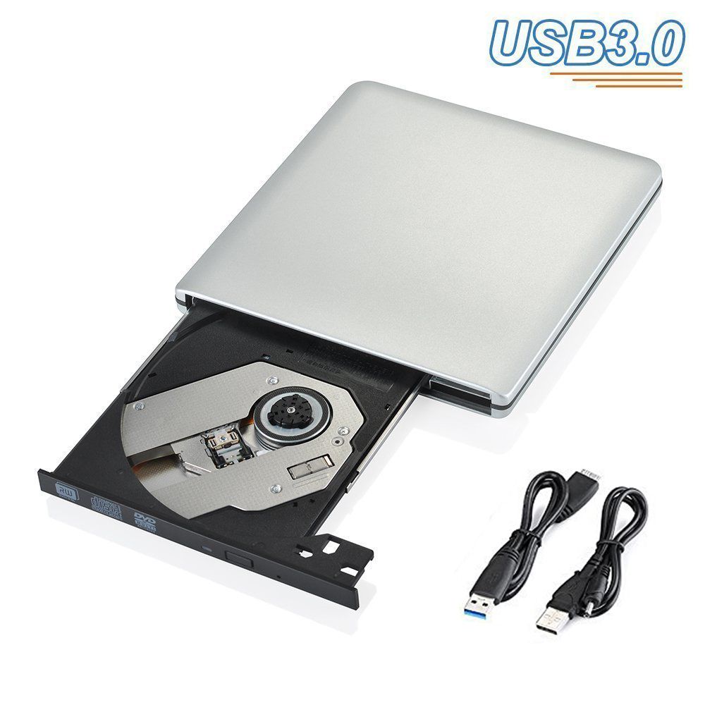 Compact Slim External USB 3.0 Laptop PC Drive DVD RW CD Writer Burner Recorder Slot Load Reader Player Optical Drive
