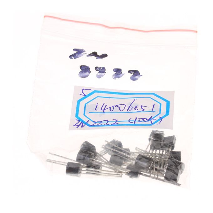 100pcs 2N2222 2N 2222 TO92 NPN 40V 08A Transistors Measuring Tools