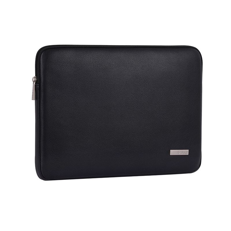 Laptop Sleeve PU Leather Protective Case Carrying Bag-Black