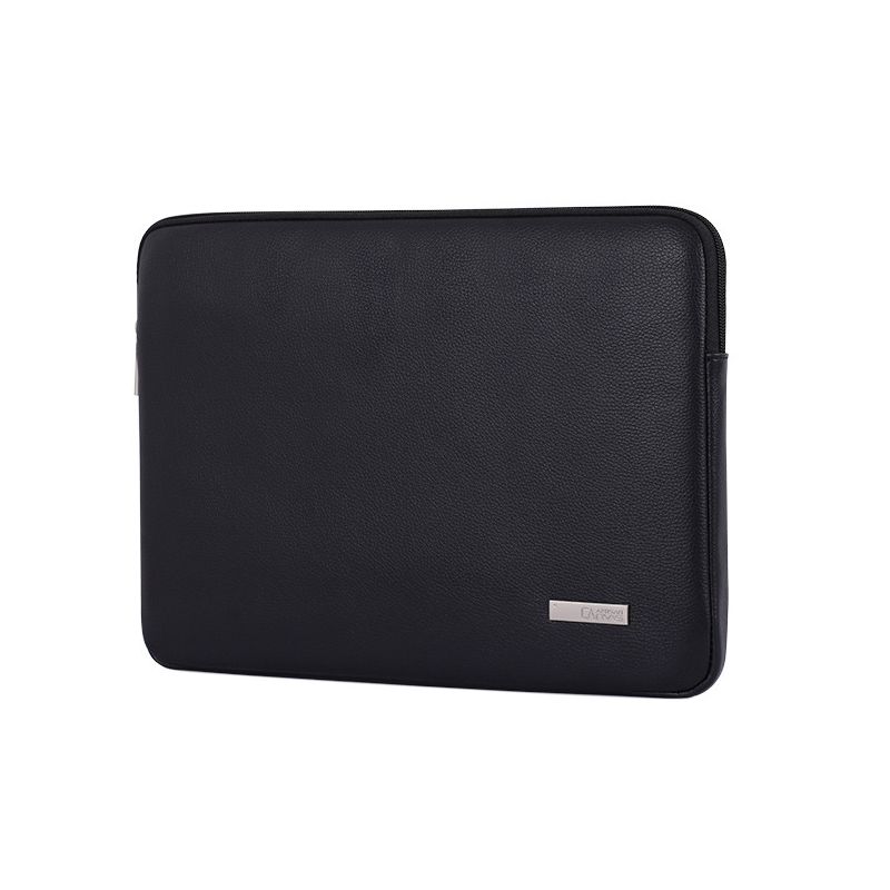 Laptop Sleeve PU Leather Protective Case Carrying Bag-Black