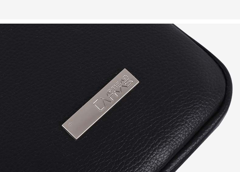 Laptop Sleeve PU Leather Protective Case Carrying Bag-Black