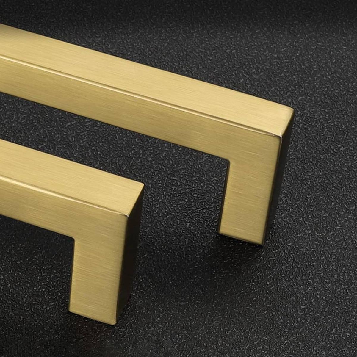 10Pack 3.75in Cabinet Pulls Gold Cabinet Pulls,Gold Pulls Hardware Brushed Brass Pulls Square Satin Brass Cabinet
