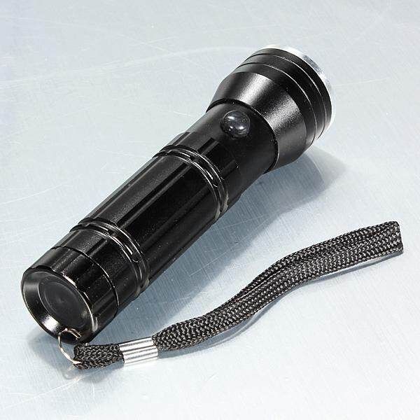 Ultra Super Bright Flashlight Torch Light W 3in1 15 LED+UV+LASER Black