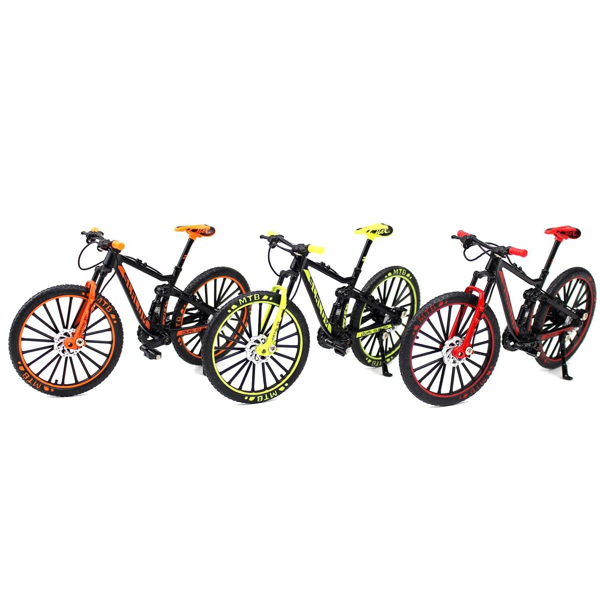 Mini 1 10 Alloy Bicycle Model Diecast Metal Finger Mountain Bike Downhill Bike Adult Collectible Children Toys,Orange