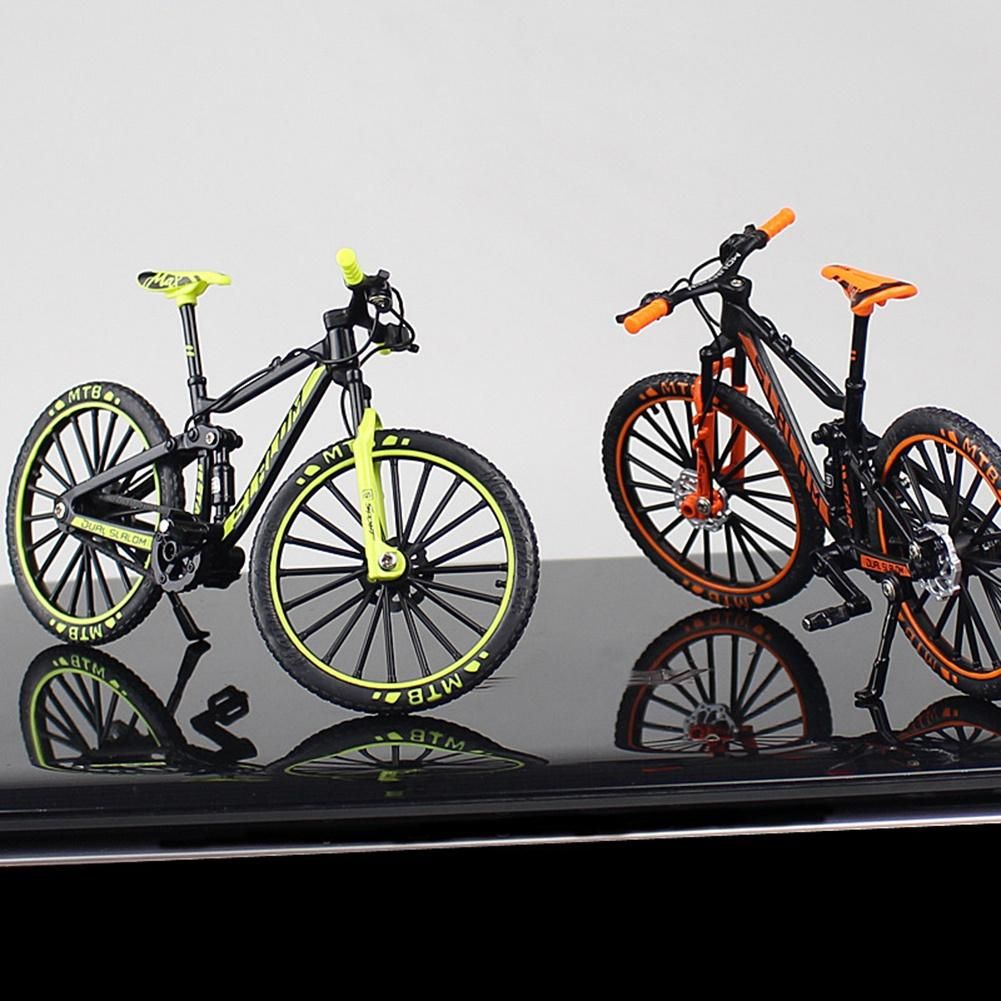 Mini 1 10 Alloy Bicycle Model Diecast Metal Finger Mountain Bike Downhill Bike Adult Collectible Children Toys,Orange