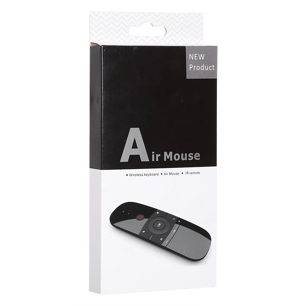 W1 Wireless QWERTY 57-Keys Keyboard 2.4G Air Mouse Remote Controller With LED Indicator For Android TV Box, Mini PC, Smart TV, Projector, HTPC, All-in-one PC / TV