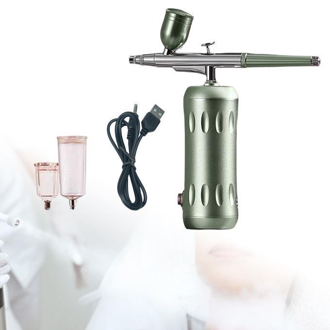 Airbrush Air Compressor Kit Handheld Cordless   Gun Green