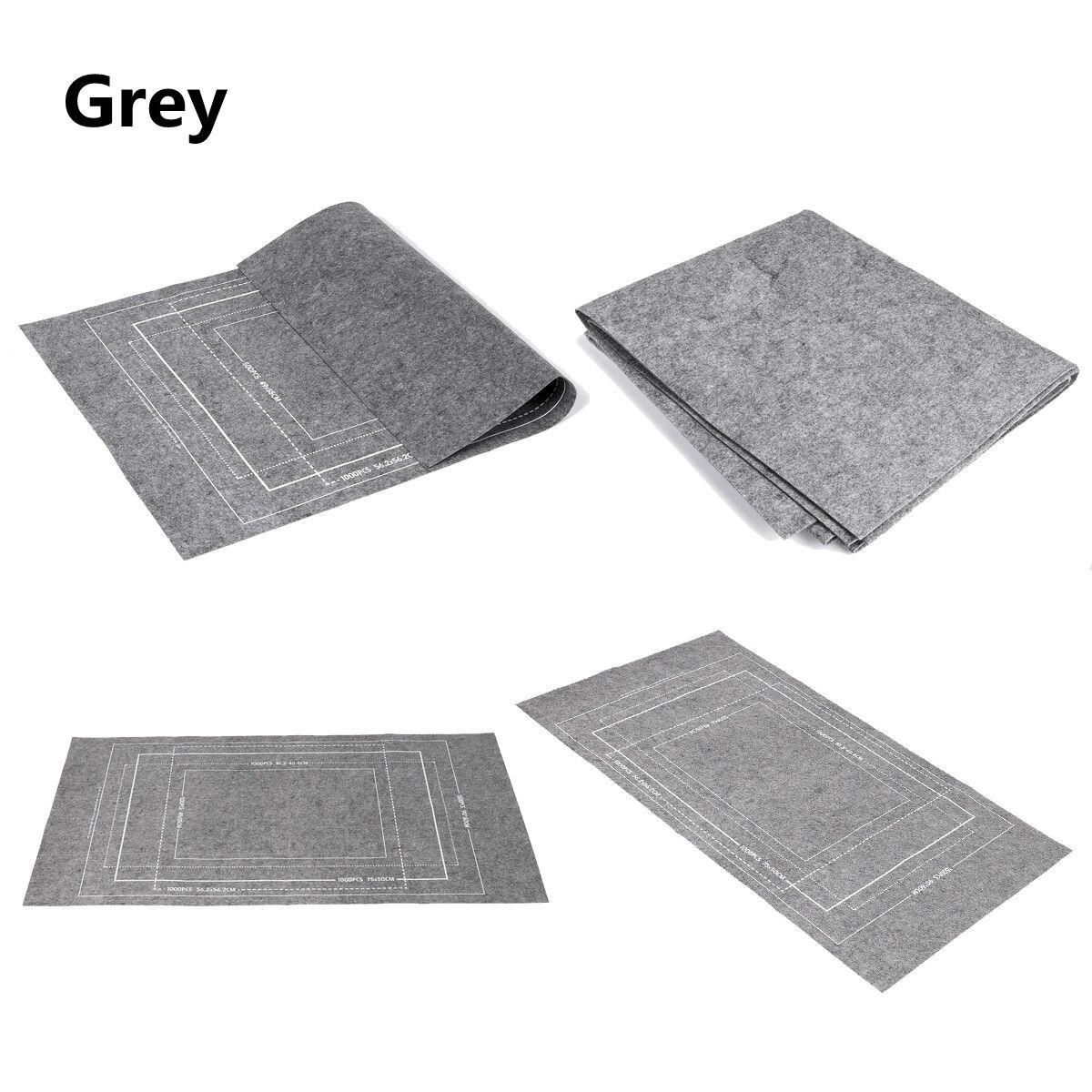 1500 Pieces Of Storage Blanket Felt Puzzle Storage Mat Felt Puzzle Blanket 66X116 -Black/Green/Gray Grey