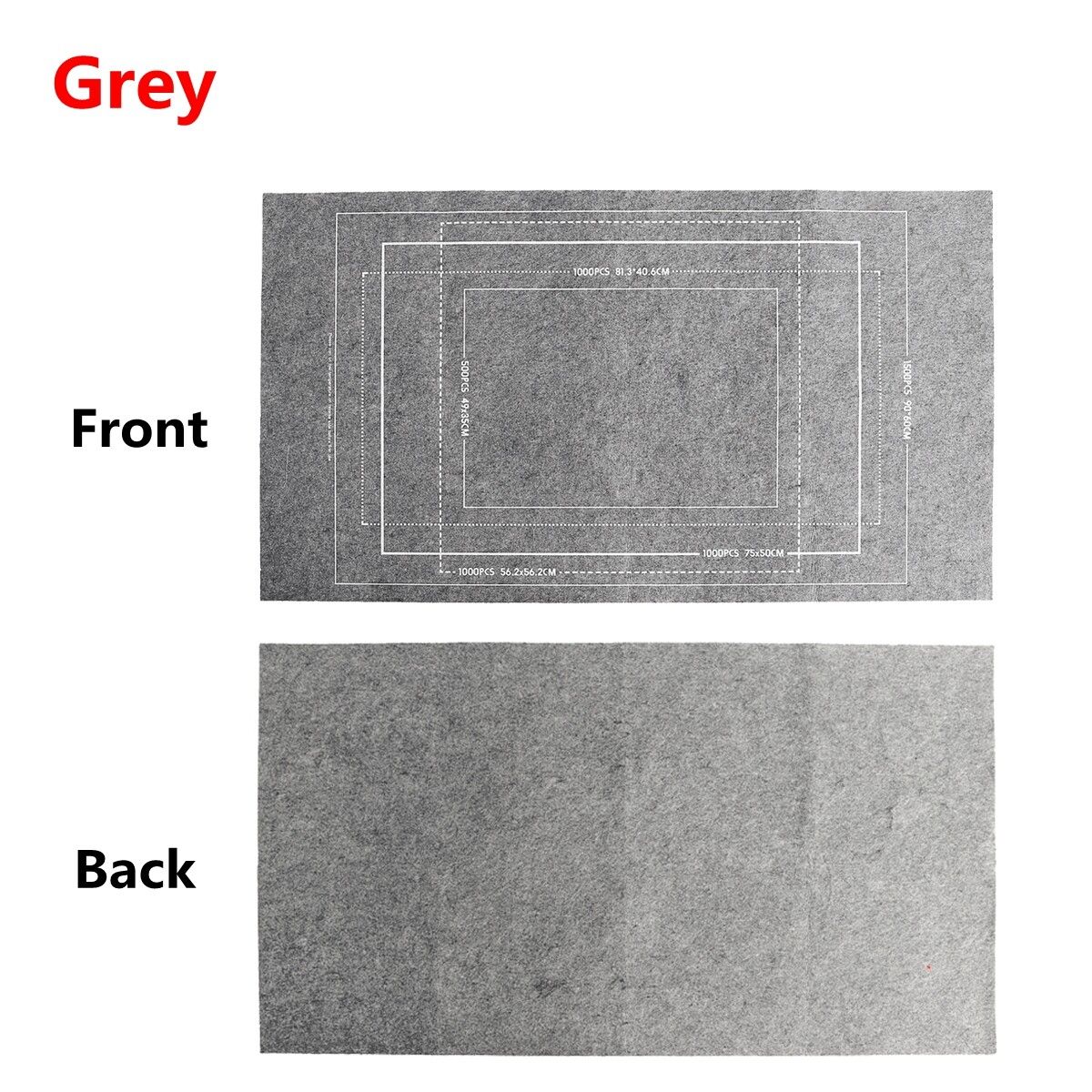 1500 Pieces Of Storage Blanket Felt Puzzle Storage Mat Felt Puzzle Blanket 66X116 -Black/Green/Gray Grey