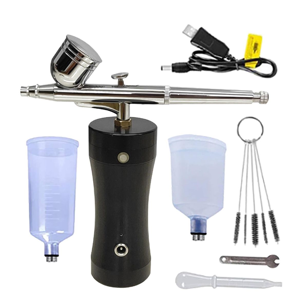 Handheld Mini Airbrush Set  Pump Air Compressor Kit For Black