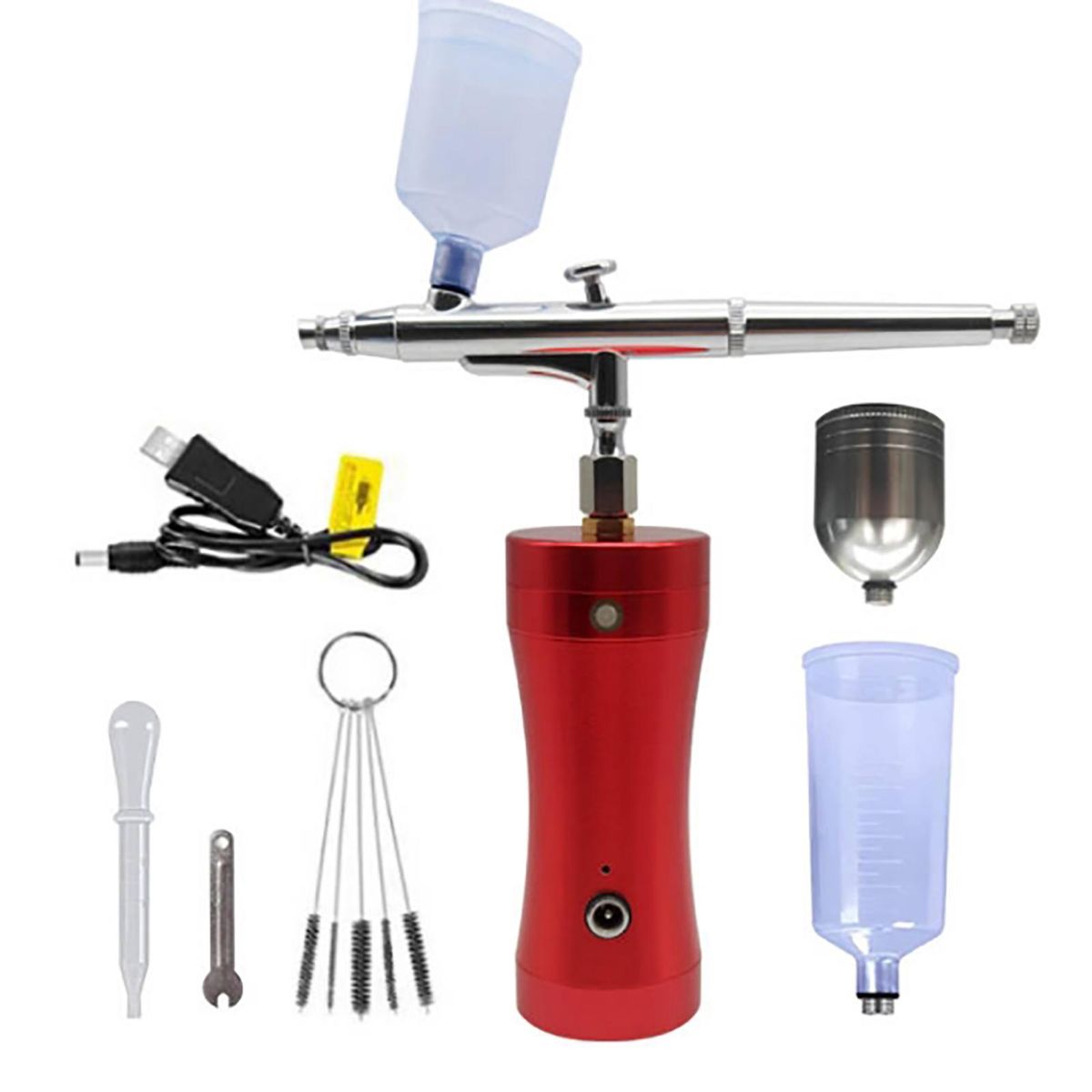 Handheld Mini Airbrush Set  Pump Air Compressor Kit For Black