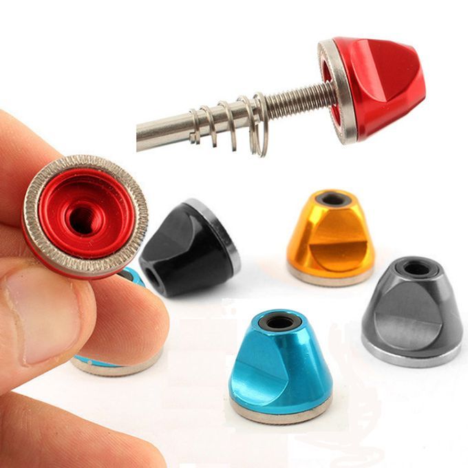 MTB Bicycle Quick Release Lever Nuts Shaft Screw Cycling Hub Black