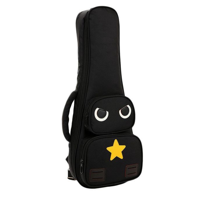Ukulele Black Bag Adjustable Belt Canvas Carrying Bag Handbag