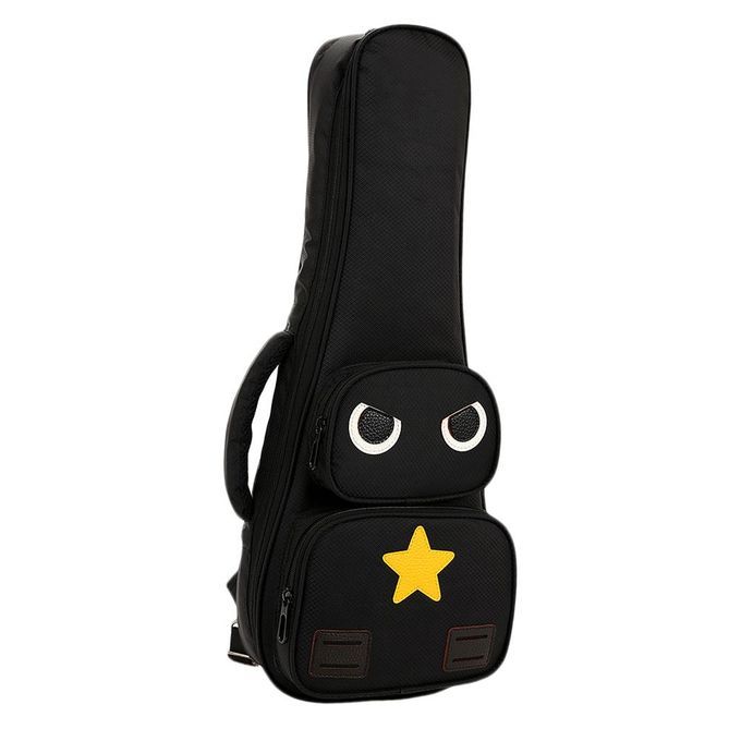Ukulele Black Bag Adjustable Belt Canvas Carrying Bag Handbag