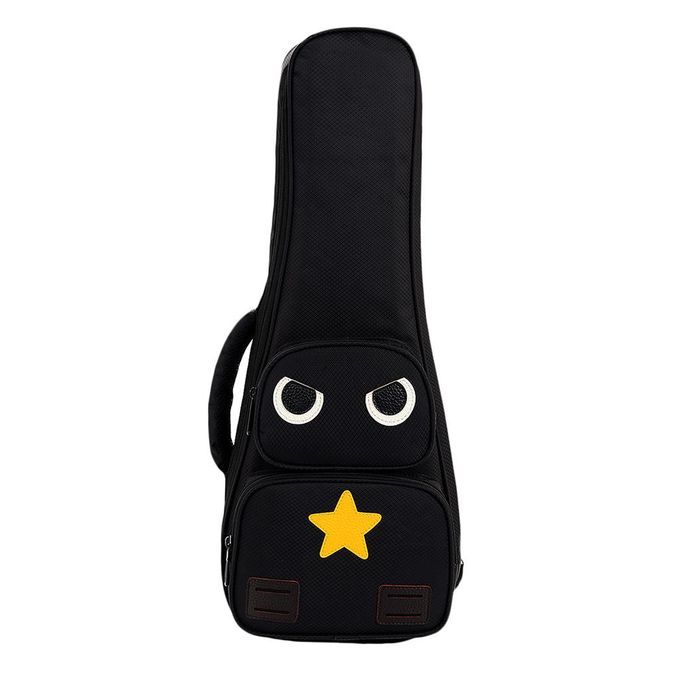 Ukulele Black Bag Adjustable Belt Canvas Carrying Bag Handbag