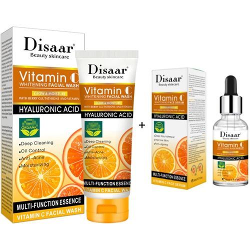 Vitamin C Facial Wash & Face Serum- Improved Quality