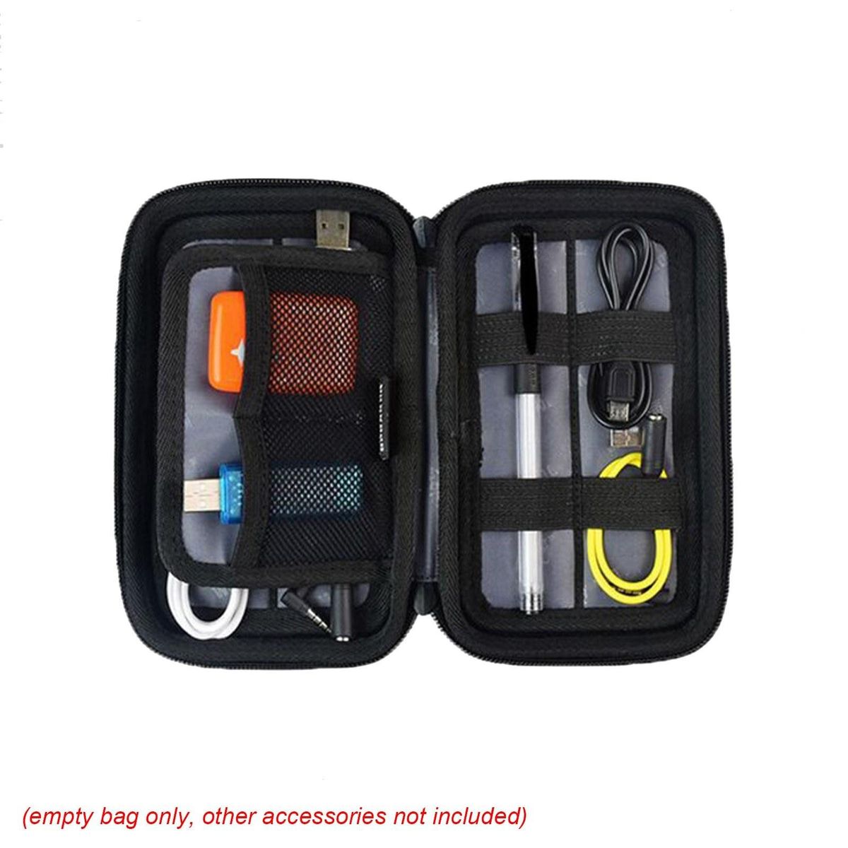 Electronics Cord Case Double Layer Electronic Accessories Organizer Hard EVA Shell Storage Case for Cables, Power Banks, USB, Hard Drive, Memory Cards, Plug and More