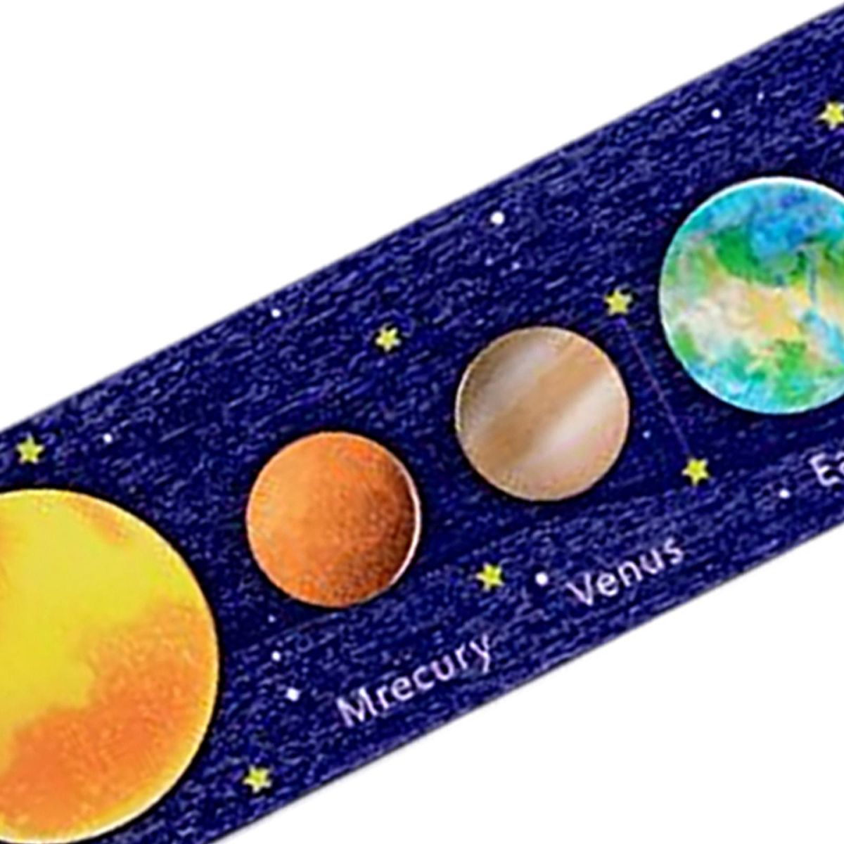 Montessori Solar System Puzzle Board Planet Dark Blue A