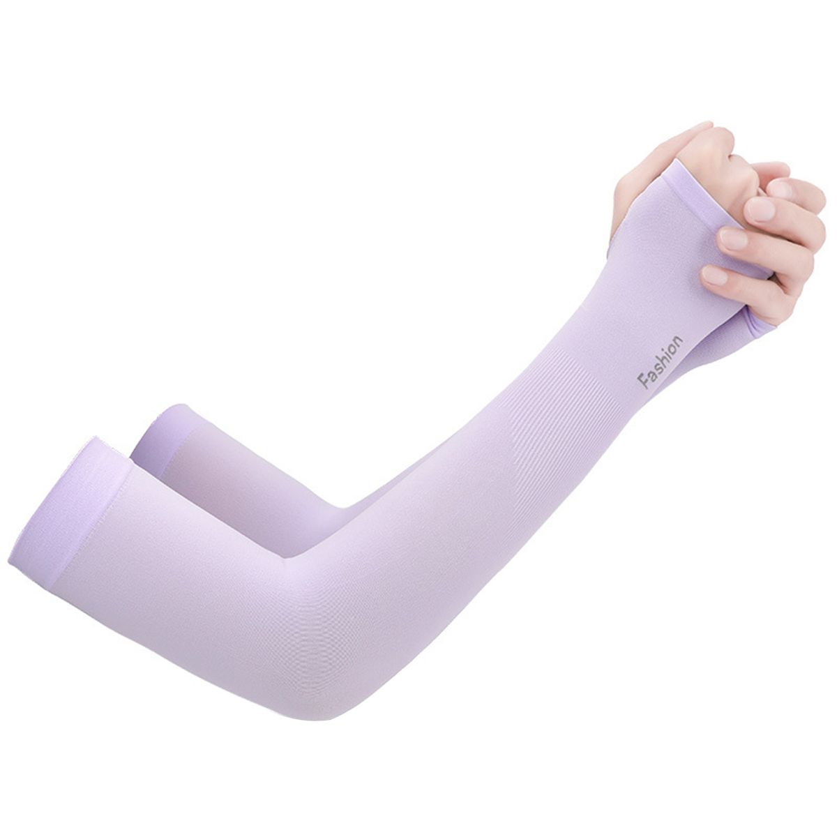 1 Pair Arm Sleeves UV Protection High Elasticity-Purple