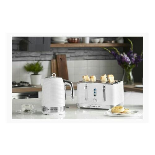 Inspire White 1.7L Cordless Kettle & 4 Slice Toaster Set