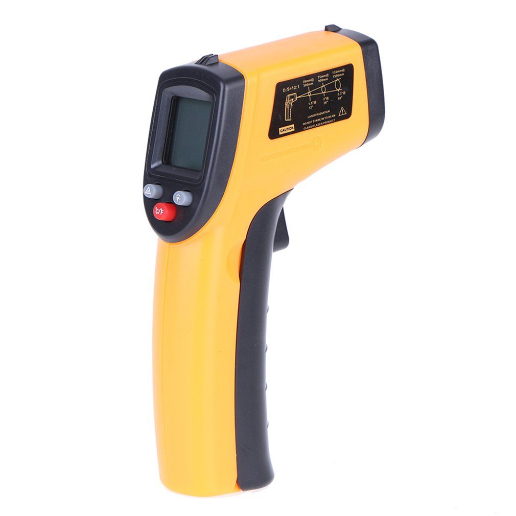 Industrial Laser LCD Digital IR Infrared Thermometer Temperature Meter Gun Point -50-380Degree Non-Contact Thermometer Pyrometer