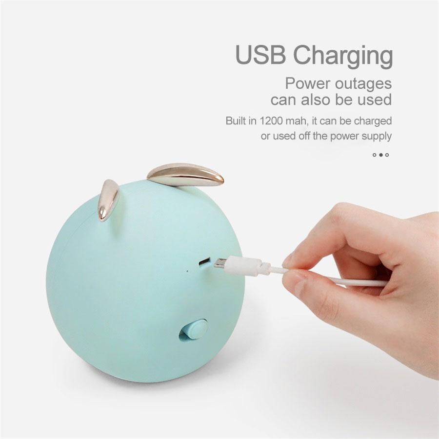 Deer Rabbit Rechargeable LED Night Lamp Mini USB Touch Sensor Animals Night Light Holiday for Baby Bedroom Christmas Gift