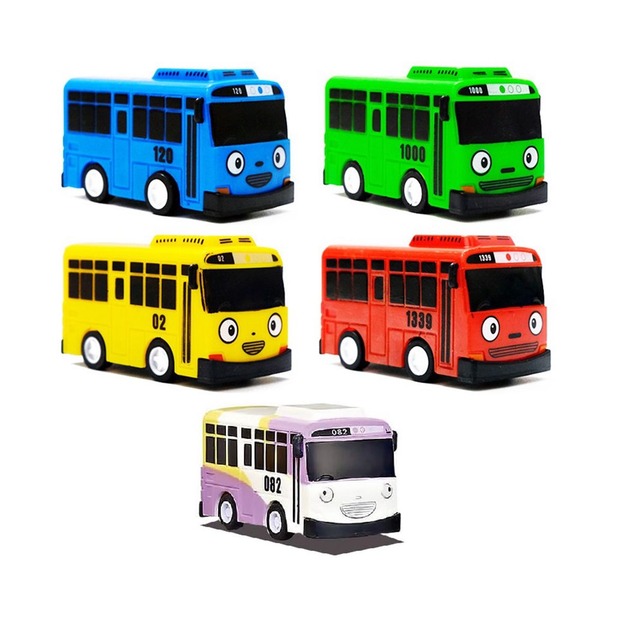 5Pcs Mini Bus Toy Car, Model Car, for Boys Friends and