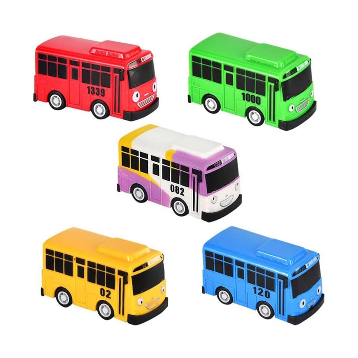 5Pcs Mini Bus Toy Car, Model Car, for Boys Friends and