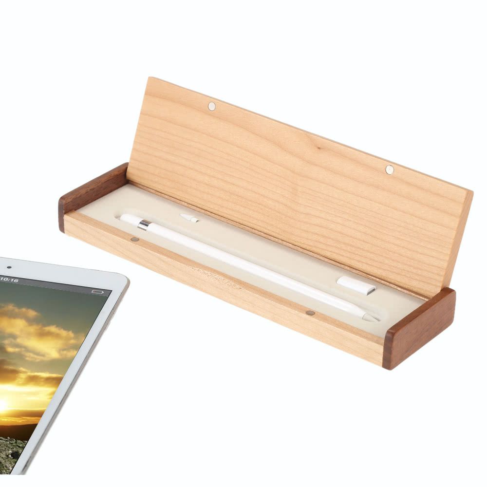 SAMDI Wooden Pencil Box Pencil Case Holder For Apple IPad