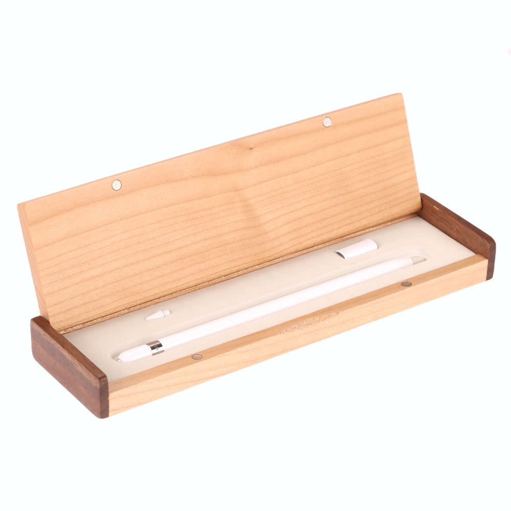 SAMDI Wooden Pencil Box Pencil Case Holder For Apple IPad